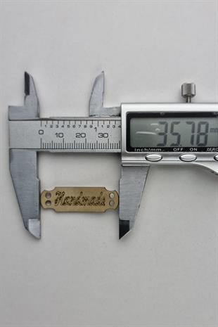 Dikilebilir Deri Dikdörtgen Handmade Etiketi Lacivert 5 Adet 