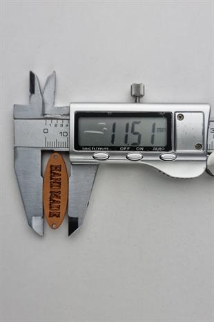 Dikilebilir Deri Oval Handmade Etiketi Lacivert 5 Adet 