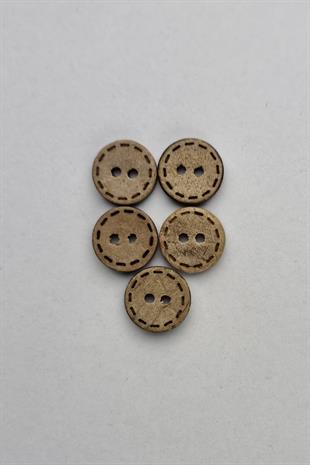 En Küçük Boy (12 mm) Yuvarlak Kokonat Kaban Çeket Hırka Yelek Düğmesi 5 Adet