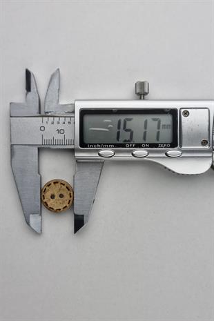 Küçük Boy (15 mm) Yuvarlak Kokonat Kaban Çeket Hırka Yelek Düğmesi 5 Adet