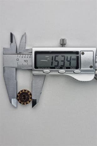 Küçük Boy Ahşap Görünümlü Eskitme Ayçiçeği Desenli Kaban Çeket Hırka Yelek Düğmesi 5 Adet