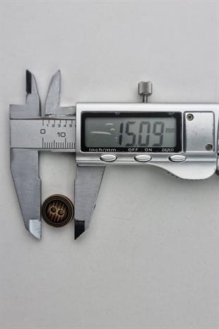 Küçük Boy Ahşap Görünümlü Eskitme Kaban Çeket Hırka Yelek Düğmesi 5 Adet