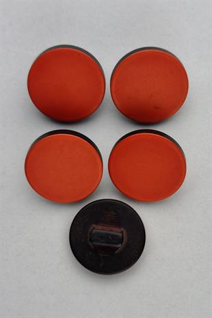 Küçük Boy Akrilik Süet Taba Kaban Çeket Hırka Yelek Düğmesi 5 Adet