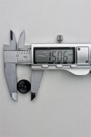 Küçük Boy Delikli Çanak Siyah Hırka Çeket Yelek Düğmesi 5 Adet