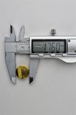 Metal Görünümlü Yuvarlak Altın Hırka Çeket Yelek Düğmesi 5 Adet