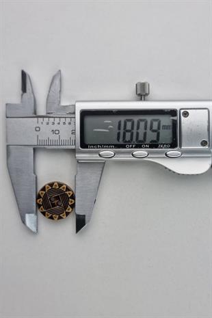 Orta Boy Ahşap Görünümlü Eskitme Ayçiçeği Desenli Kaban Çeket Hırka Yelek Düğmesi 5 Adet