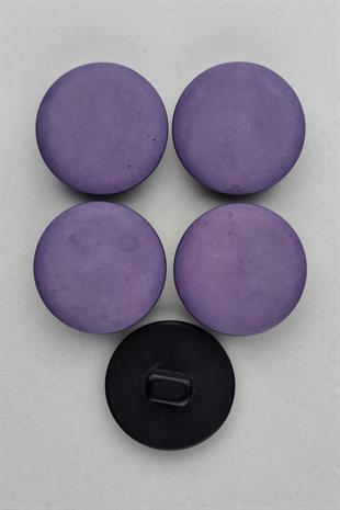 Orta Boy Akrilik Süet Mor Kaban Çeket Hırka Yelek Düğmesi 5 Adet