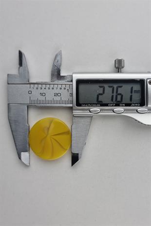 Şeffaf Desenli Renkli Turuncu Kaban Çeket Hırka Düğmesi 6 Adet