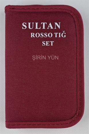 Sultan Rosso Yumuşak Saplı Örgü Tığ Seti
