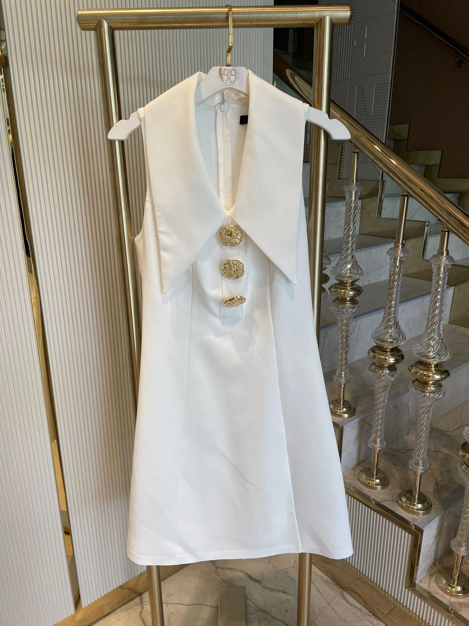 BÜYÜK DÜĞMELİ ELBİSE