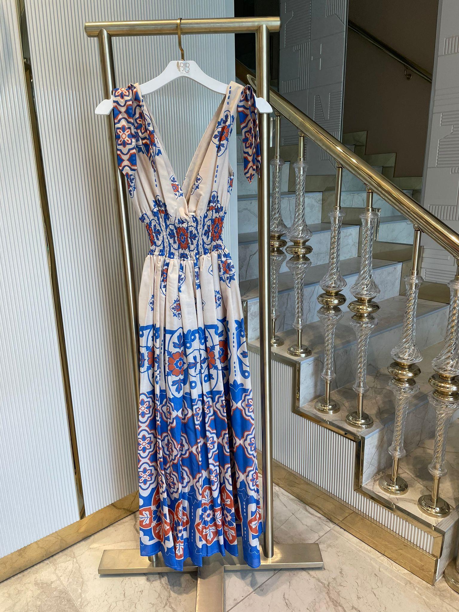 ÇİNİ BASKILI ELBİSE