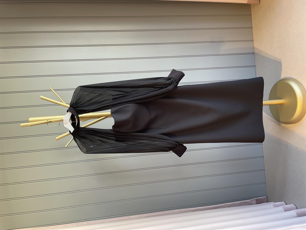 STRABLEZ KOLLARI ŞİFON ELBİSE