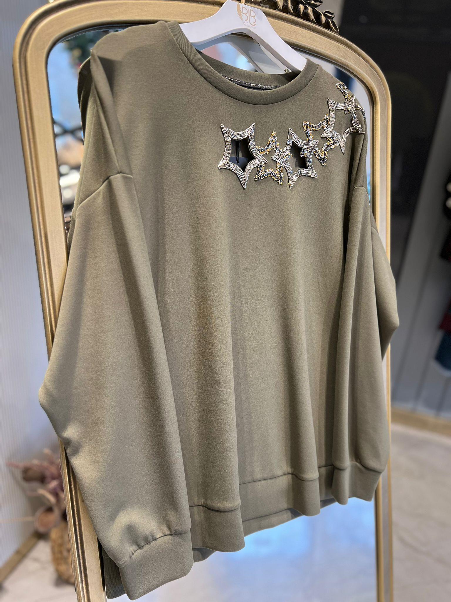 YILDIZ DETAYLI SWEAT 