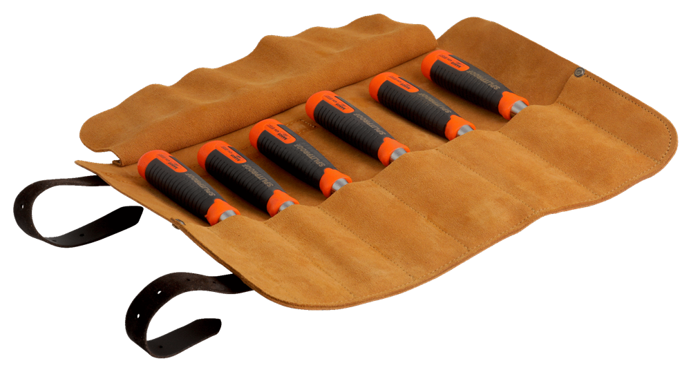 Bahco ERGO™ Iskarpela 6lı Set Deri Kılıflı 434-S6-LR