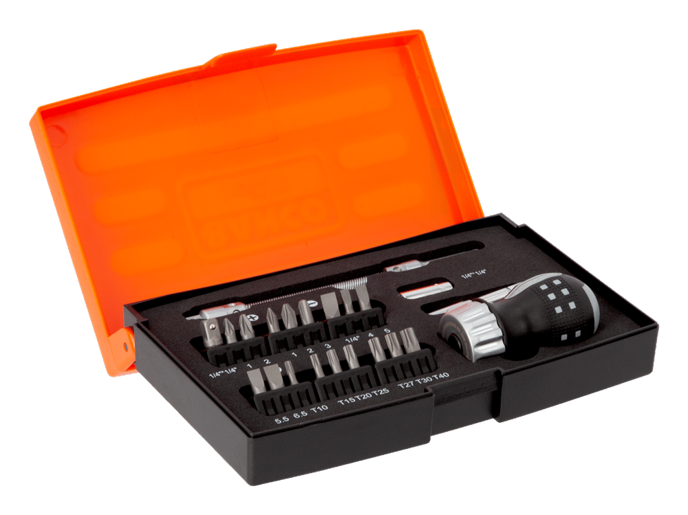 Bahco 22 Parça Topaç Cırcırlı Tornavida Seti 808050S-22