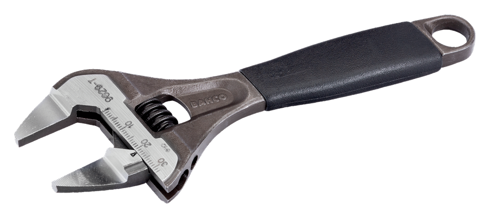 Bahco ERGO™ Kurbağacık Anahtar 6 inç Geniş Ağızlı Ekstra İnce Dişli 9029-T