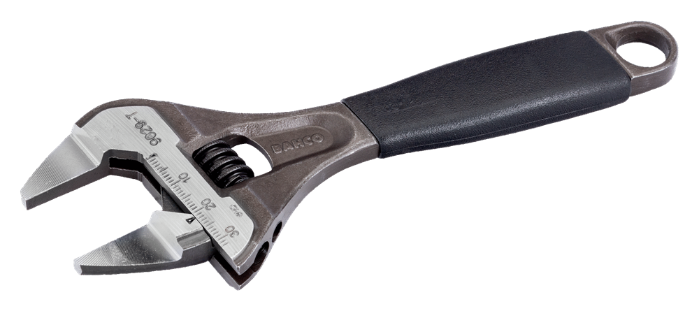 Bahco ERGO™ Kurbağacık Anahtar 8 inç Geniş Ağızlı Ekstra İnce Dişli 9031-T