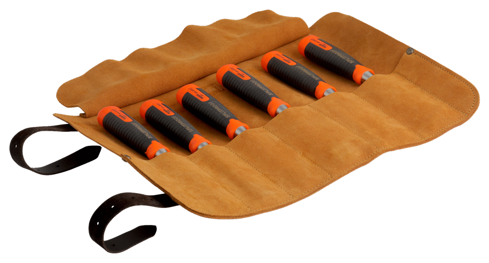 Bahco ERGO™ Iskarpela 6lı Set Deri Kılıflı 434-S6-LR