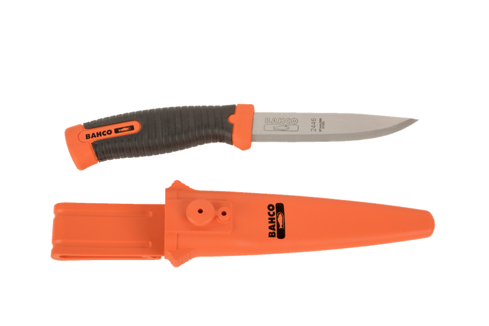 Bahco Çift Bileşenli Saplı Çok Amaçlı Esnaf Bıçağı 2446 Kılıflı