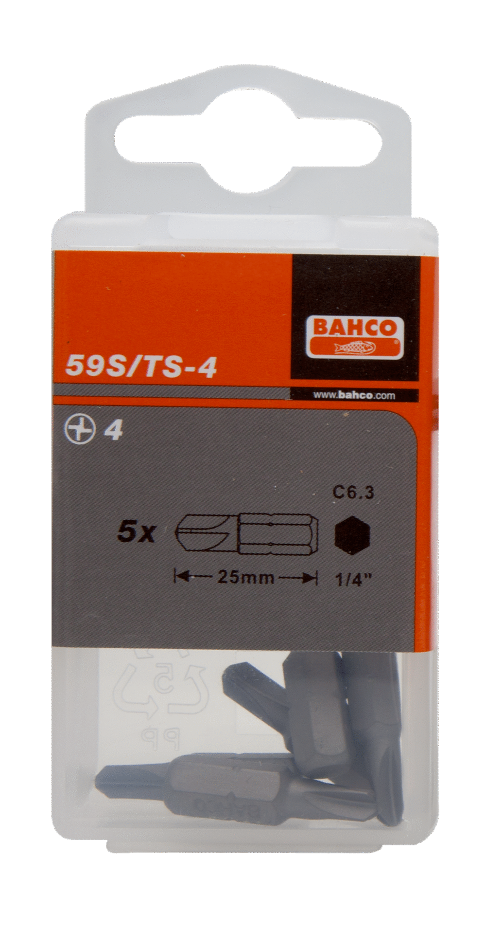 Bahco 59S/PZ1-IP - 100X Embouts Pz1 25Mm 1/4