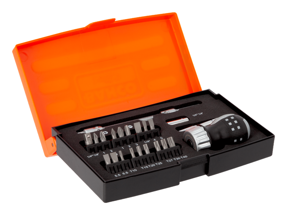 Bahco 22 Parça Topaç Cırcırlı Tornavida Seti 808050S-22