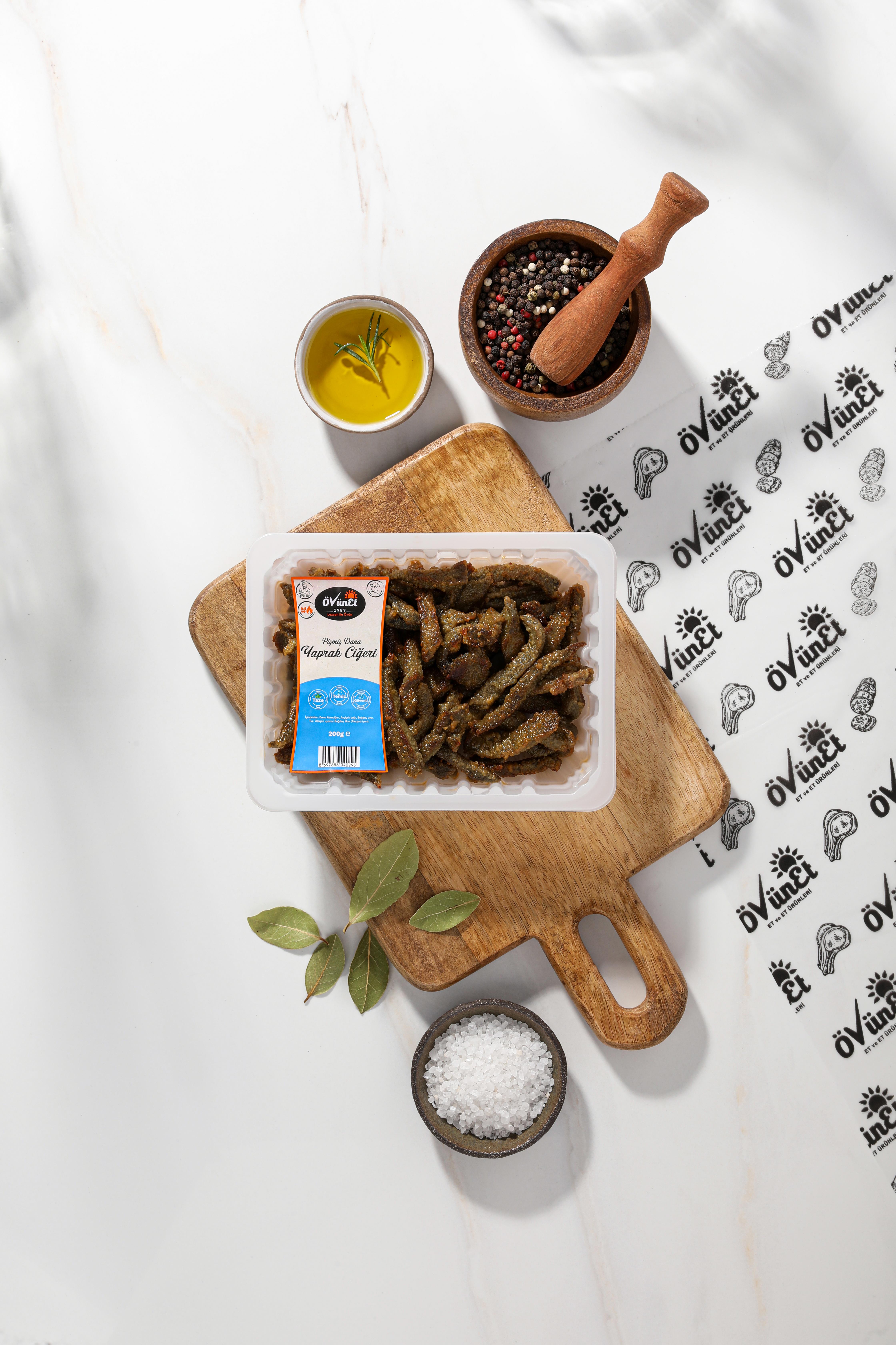 Pişmiş Dana Yaprak Ciğer 200 gr