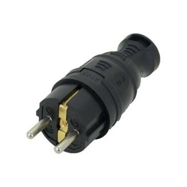 1/16A 220V SİYAH KAVÇUK DÜZ FİŞ AYKA