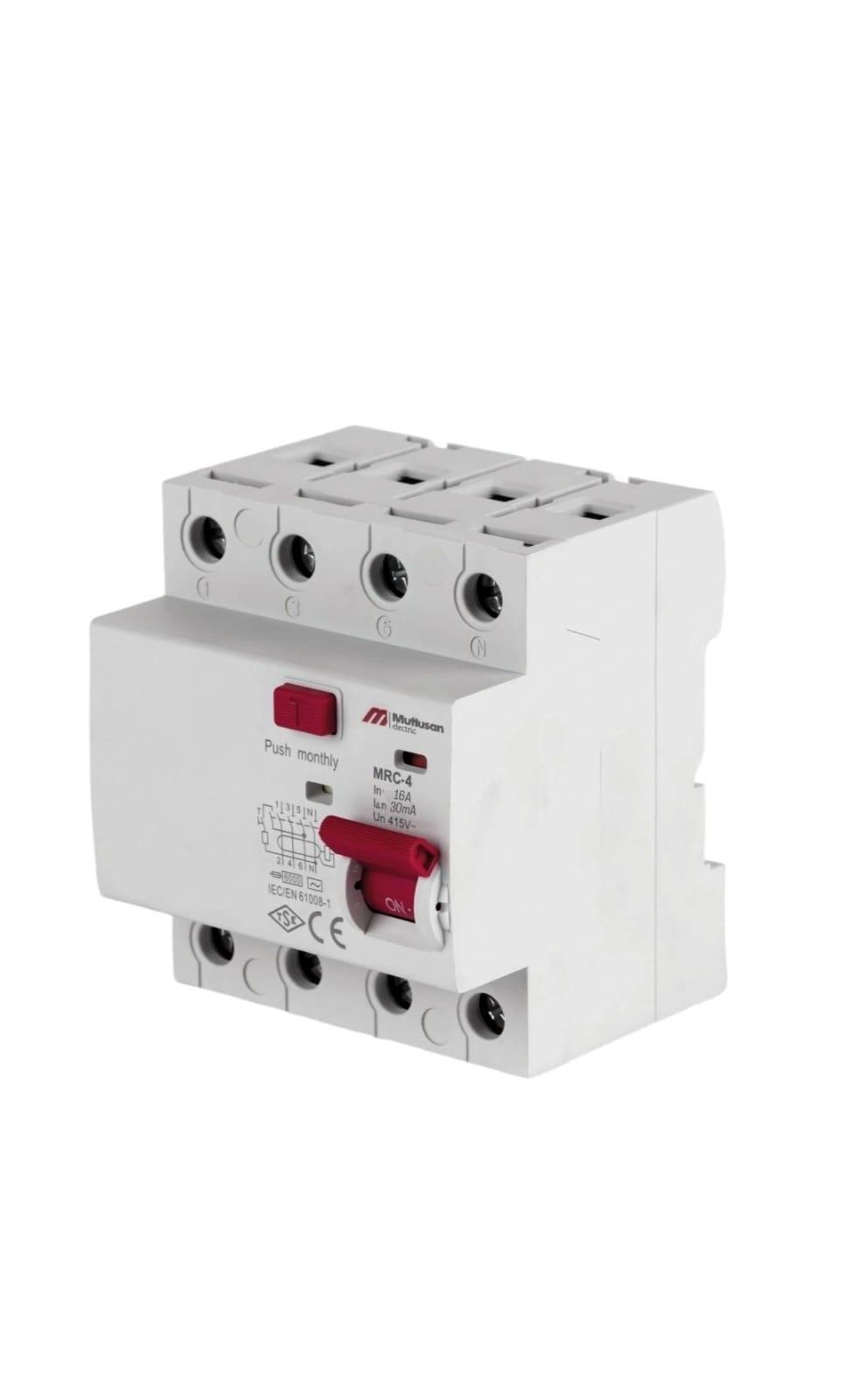 16A 4 KUTUP 30 MA KAÇAK AKIM KORUMA RÖLESİ