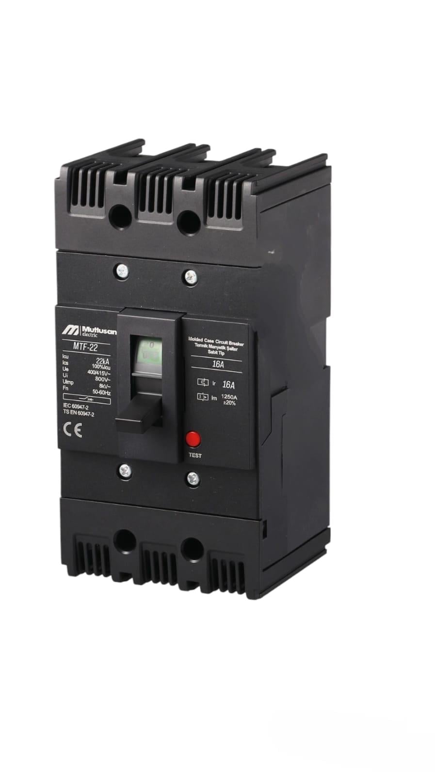 22KA 16A 3P TERMİK MANYETİK ŞALTER  - SABİT TİP
