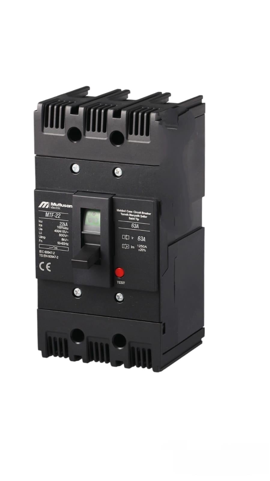 22KA 63A 3P TERMİK MANYETİK ŞALTER  - SABİT TİP