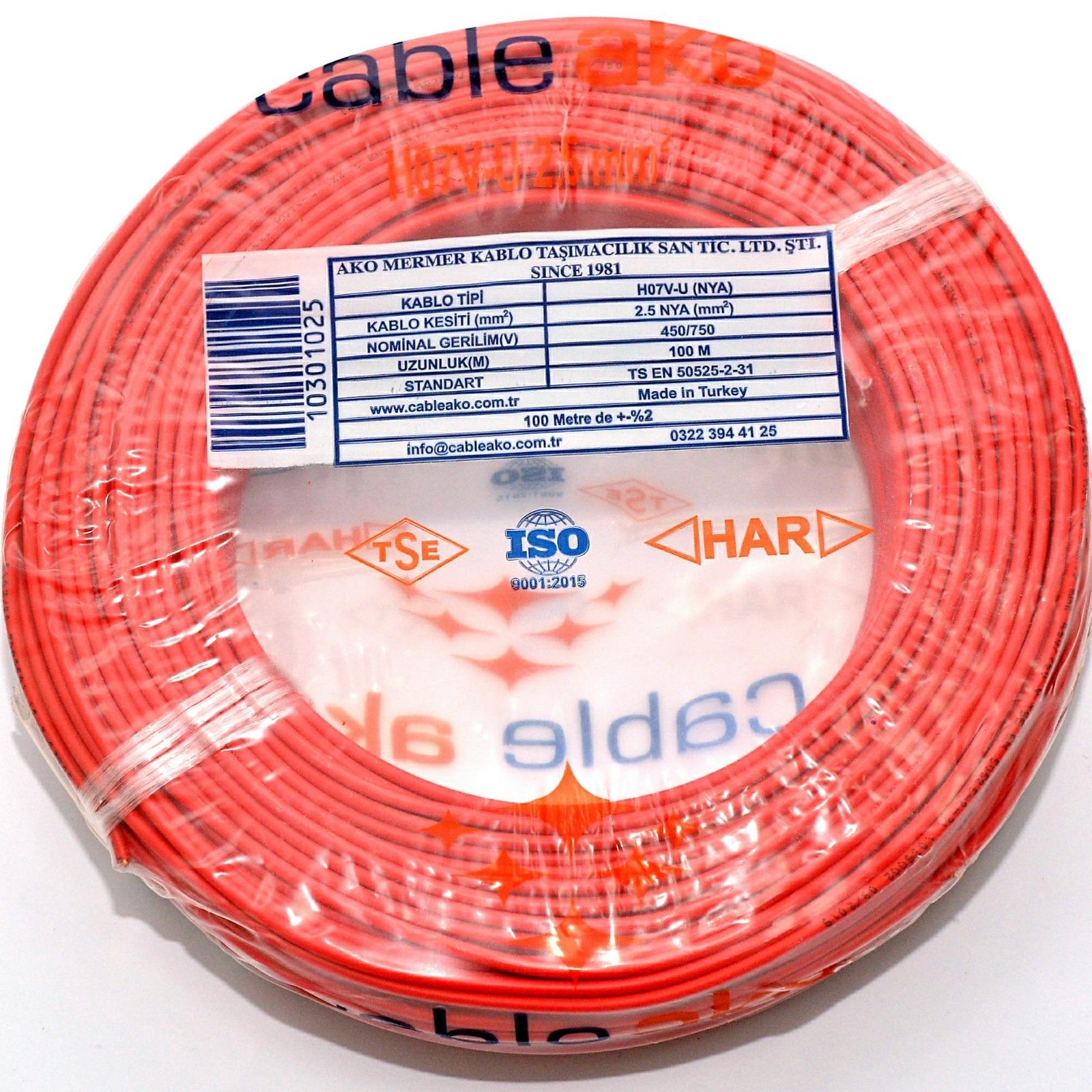 2,5 MM NYA KIRMIZI KABLO