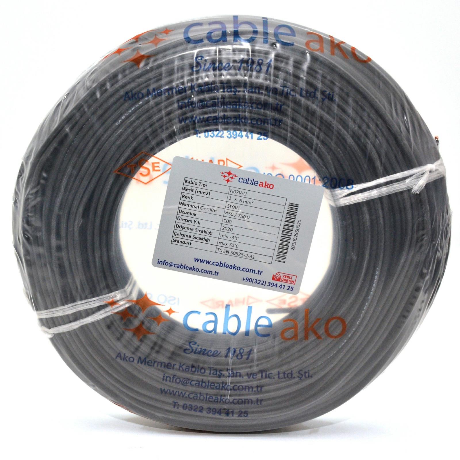 6 MM NYA SİYAH KABLO