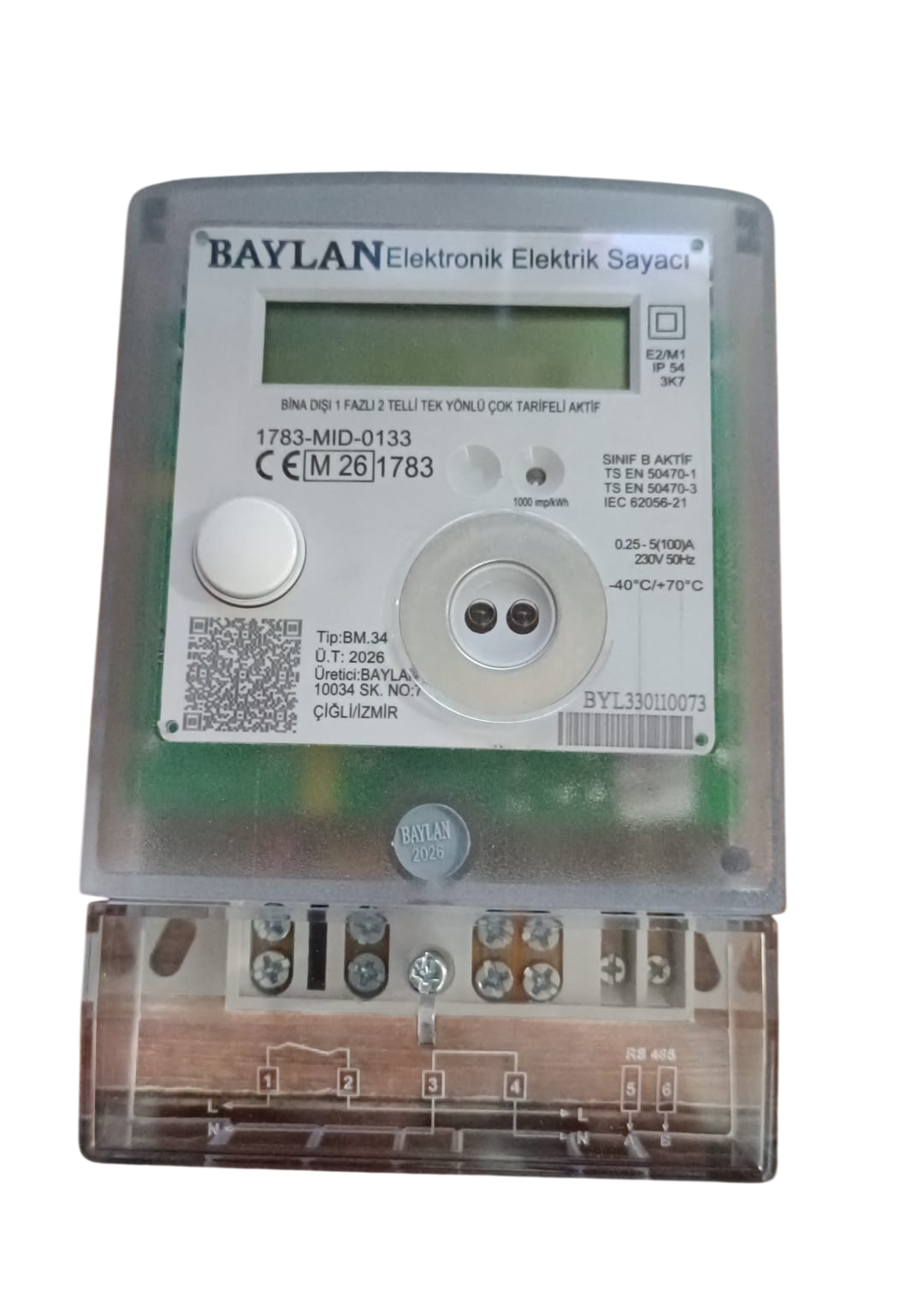 BAYLAN MONOFAZE  DİJ.ELEKTRİK SAYACI HABERLEŞMELİ