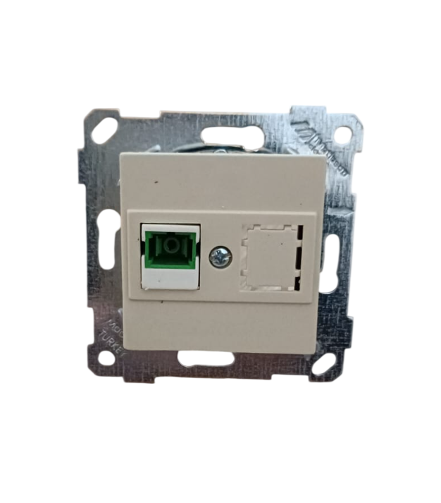 BİR ÇIKIŞLI RJ45 FİBER OPTİK  RİTA KREM