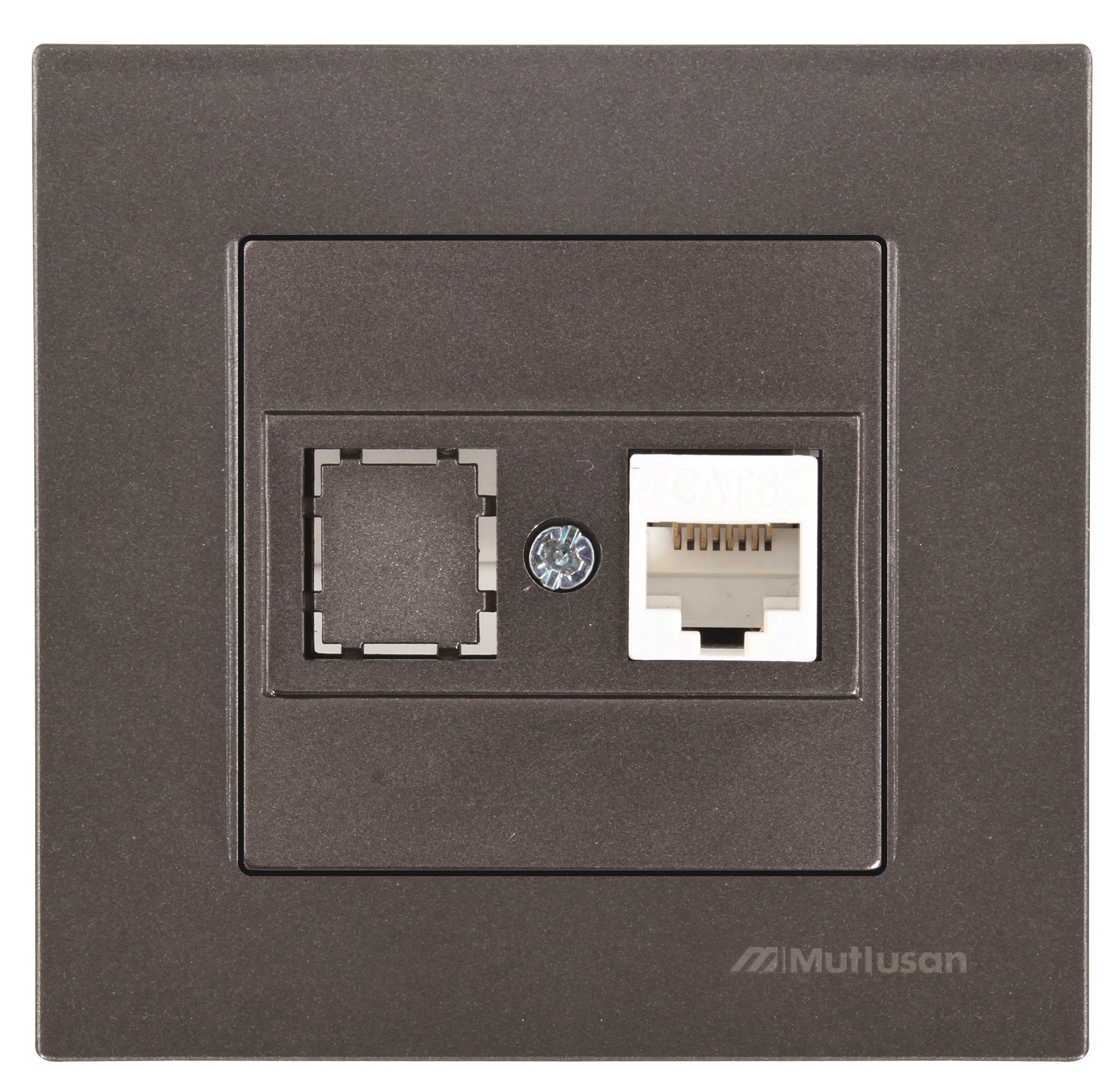 DATA PRİZİ 1*RJ45 CAT6 RİTA FÜME
