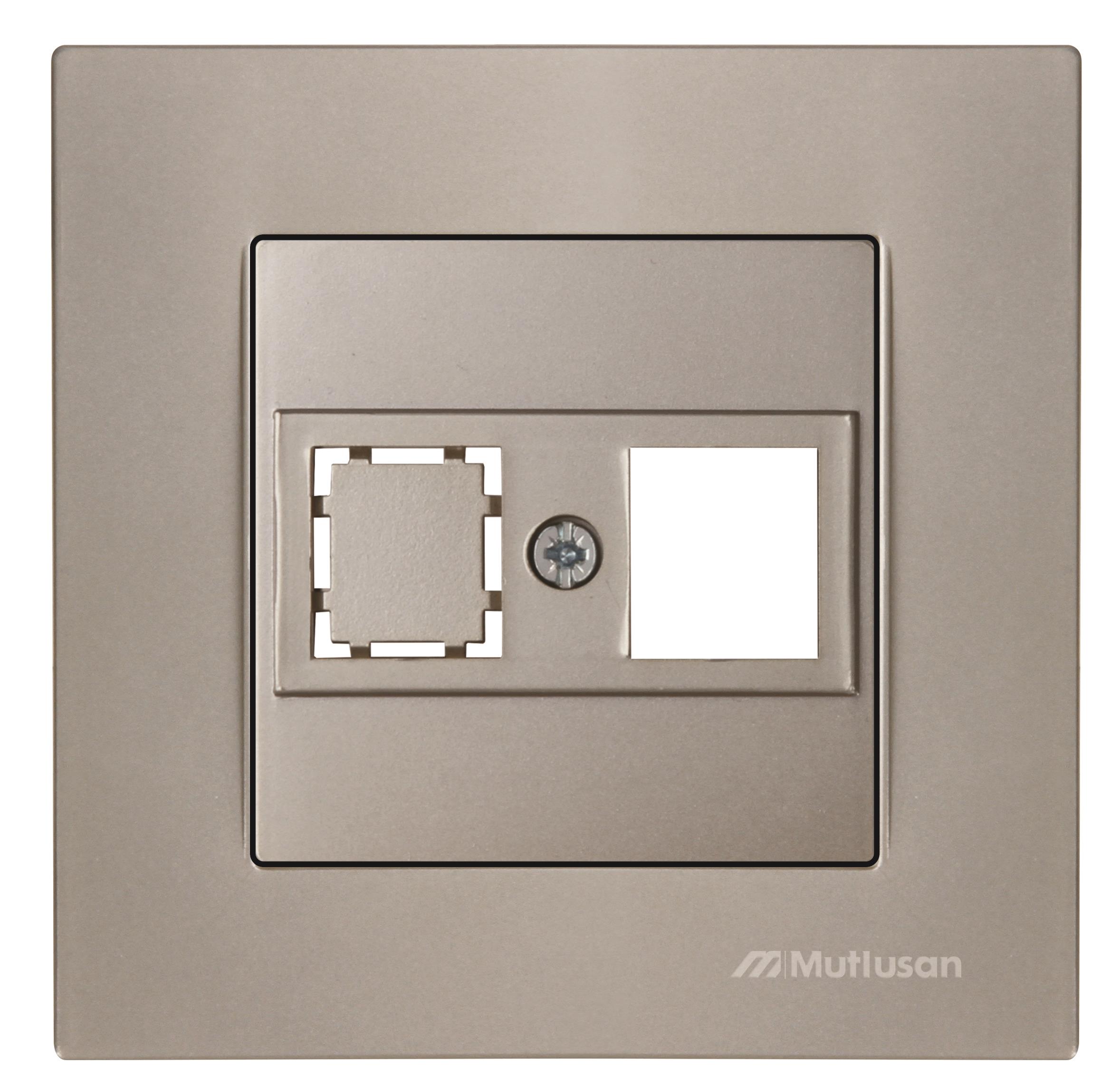 DATA PRİZİ 1*RJ45 KONNEKTÖRSÜZ RİTA TİTANYUM
