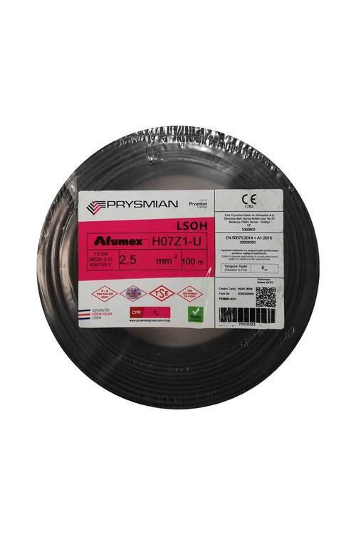H07Z1-U 2,5 LUK H.FREE NYA SİYAH PRYSMİAN