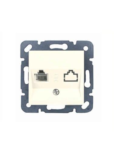 KARRE NÜMERİS TELEFON PRİZİ RJ 11 KREM