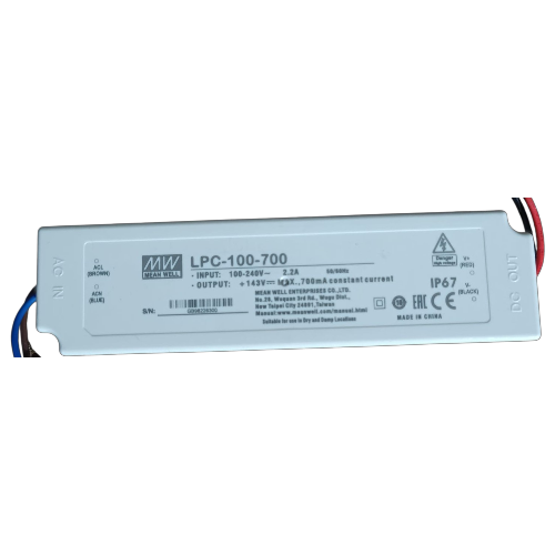 LPC-100-700 100W 36-72V 700 mA %90 IP67 190*52*3