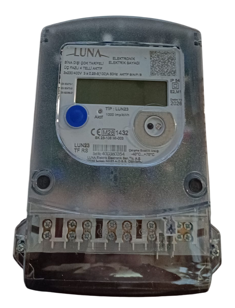 LUNA DİJ TRİFAZE HABERLEŞMELİ SAYAÇ