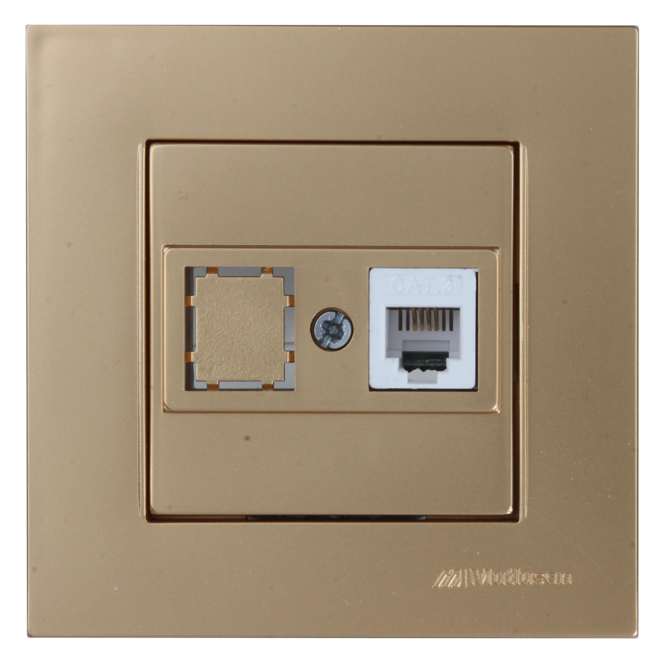 TELEFON PRİZİ 1*RJ12 RİTA ANTİK ALTIN (CAT3)