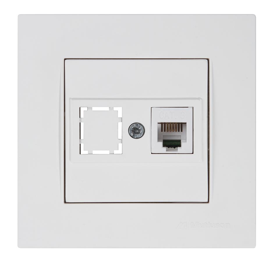 TELEFON PRİZİ 1*RJ12 RİTA BEYAZ (CAT3)
