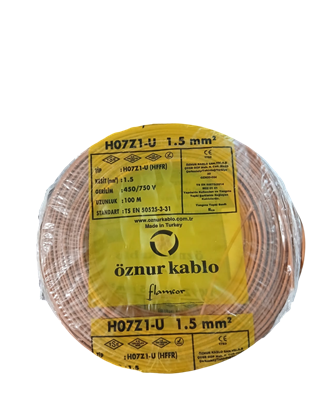1,5 MM H07Z1-U H.FREE NYA KAHVE KABLO