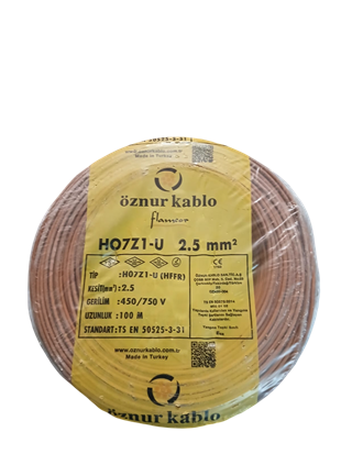 2,5 MM H07Z1-U H.FREE NYA KAHVE KABLO