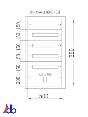50*95*17,5 80 AD.SİGORTA+125 A KOMPAK+KLEMEN YERİ