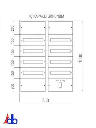 75*100*20CM 120 AD.SİG.+125A KOMPAK+KLEMEN YERİ