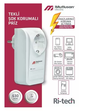 TEKLİ ŞOK KORUMALI PRİZ