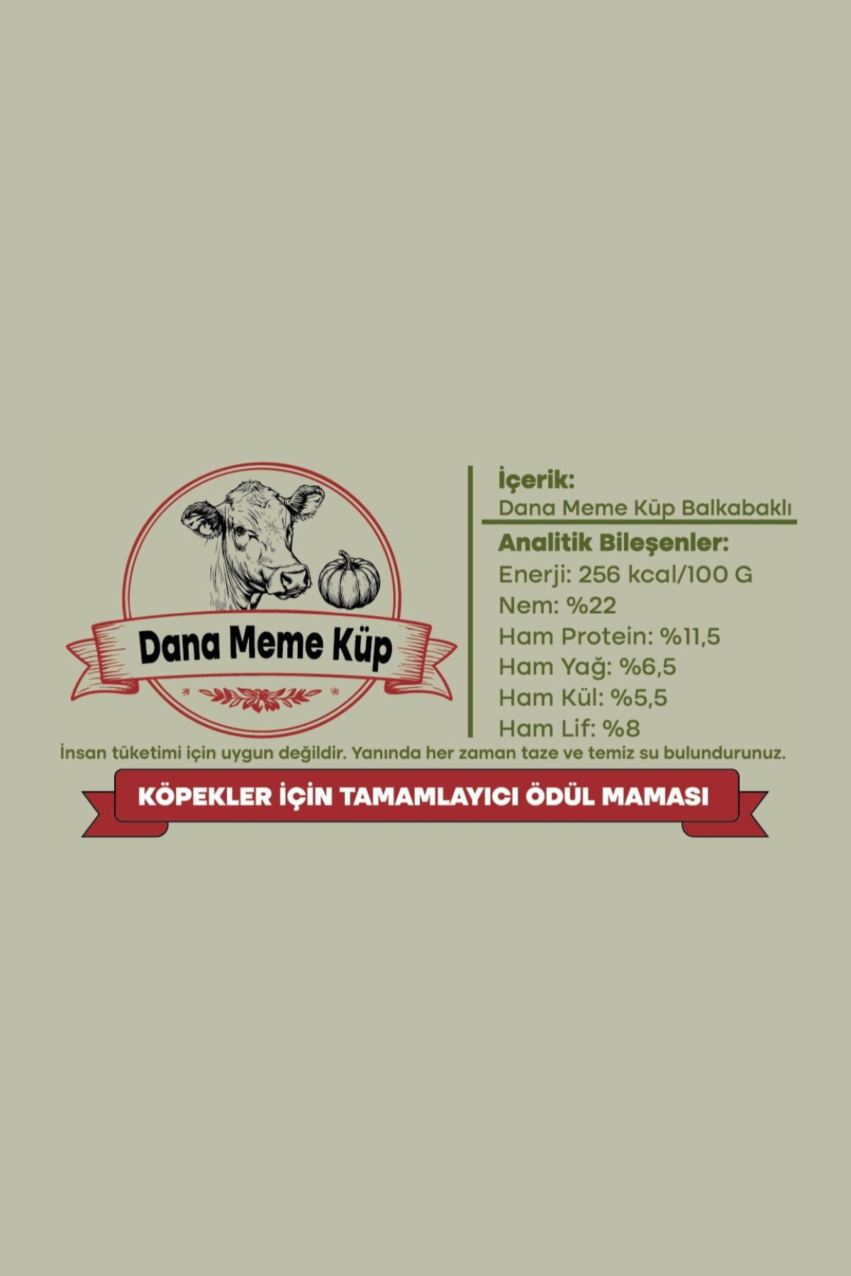 Hooffal Köpek  Ödül Maması Dana Meme Küp Balkabaklı