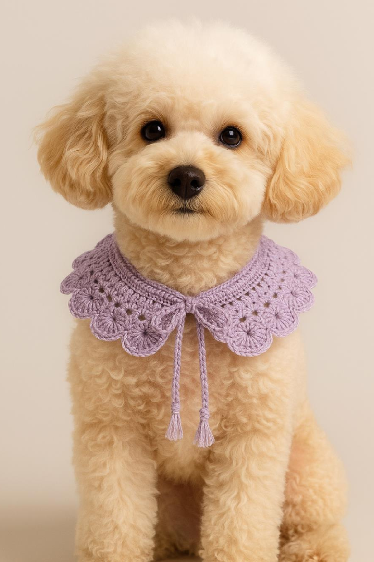 Lolidogs Pastel Örgü Köpek Yakalık Lila
