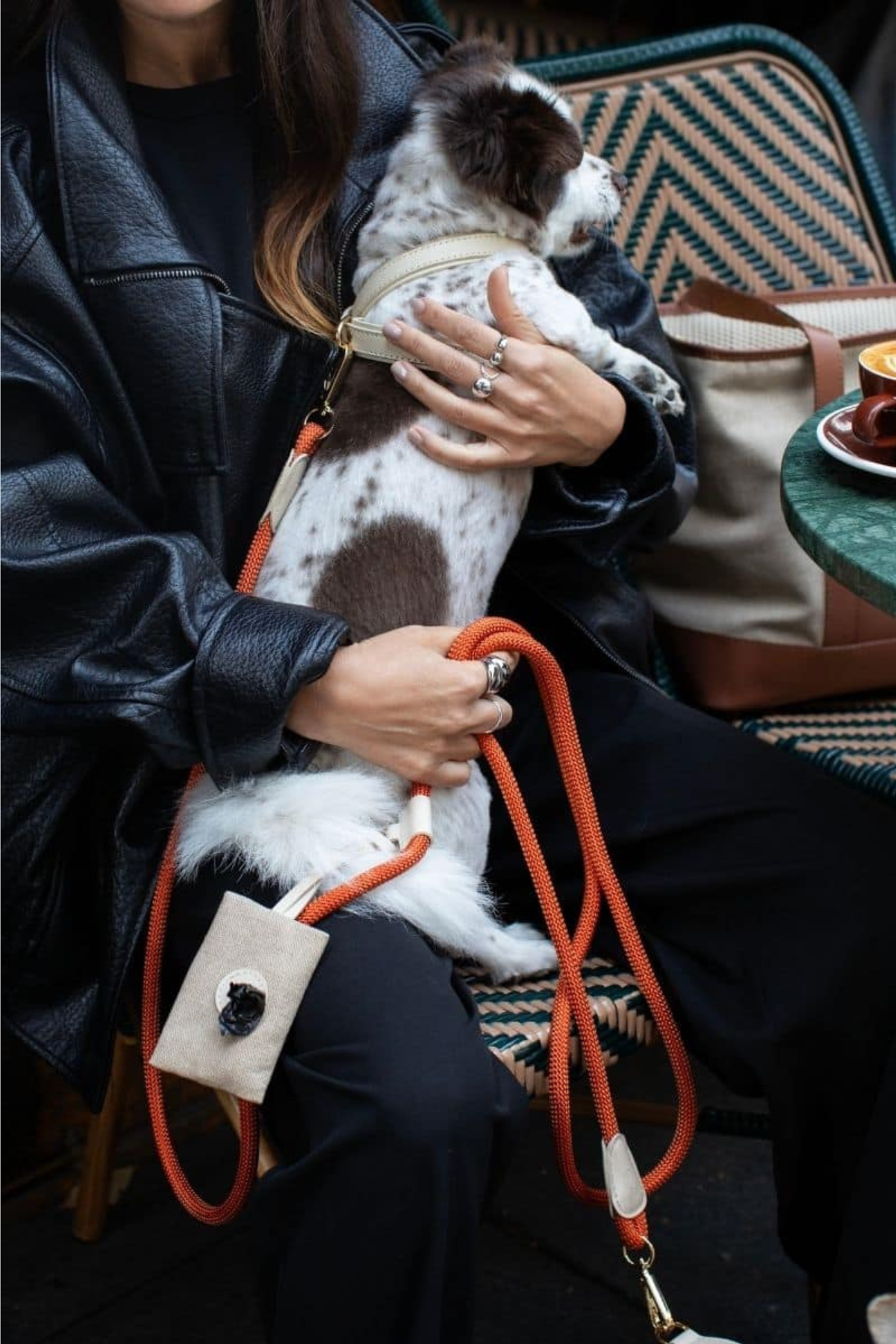 Cross Harness Set In Beıge& Rusty Orange